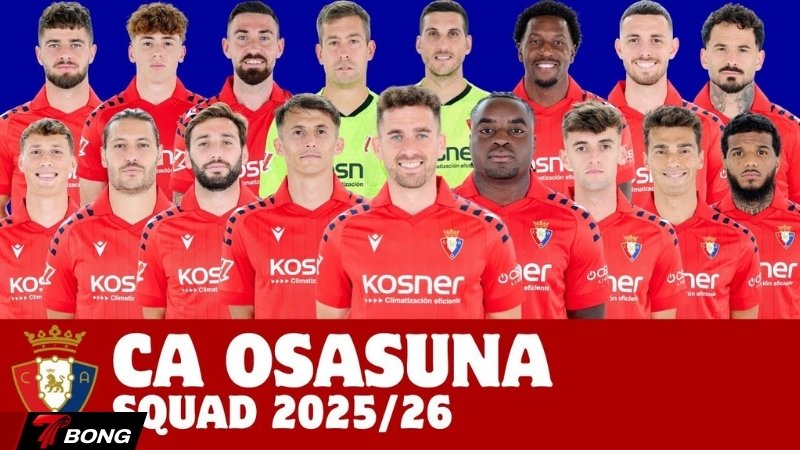 Đội hình đầy đủ mùa giải hiện tại của Osasuna